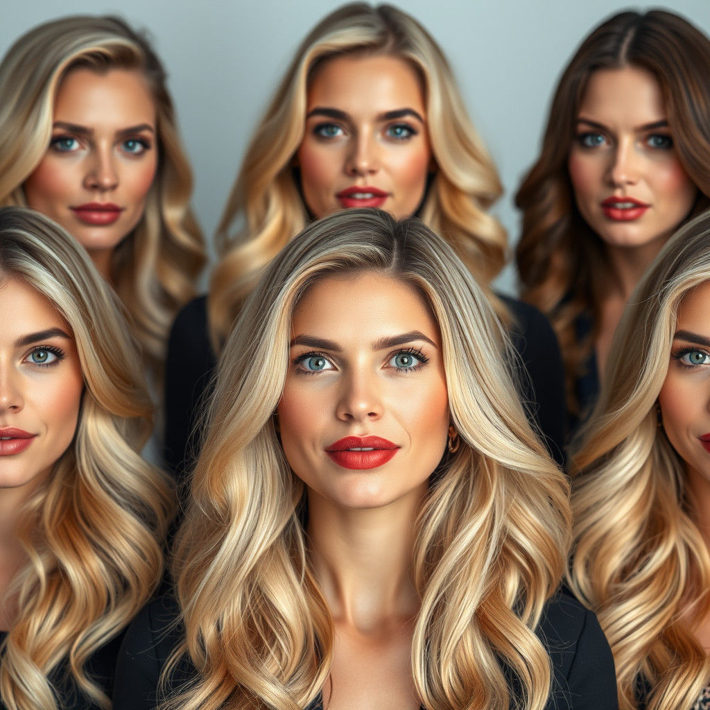 Professional Portrait of Six Women with Blonde Hair