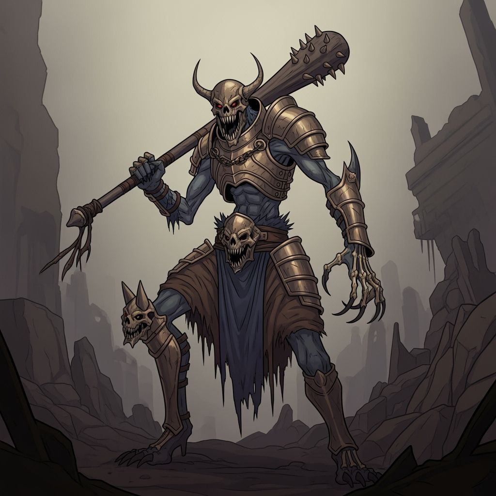 Lean Warwraith in Tattered Armor Wielding Club