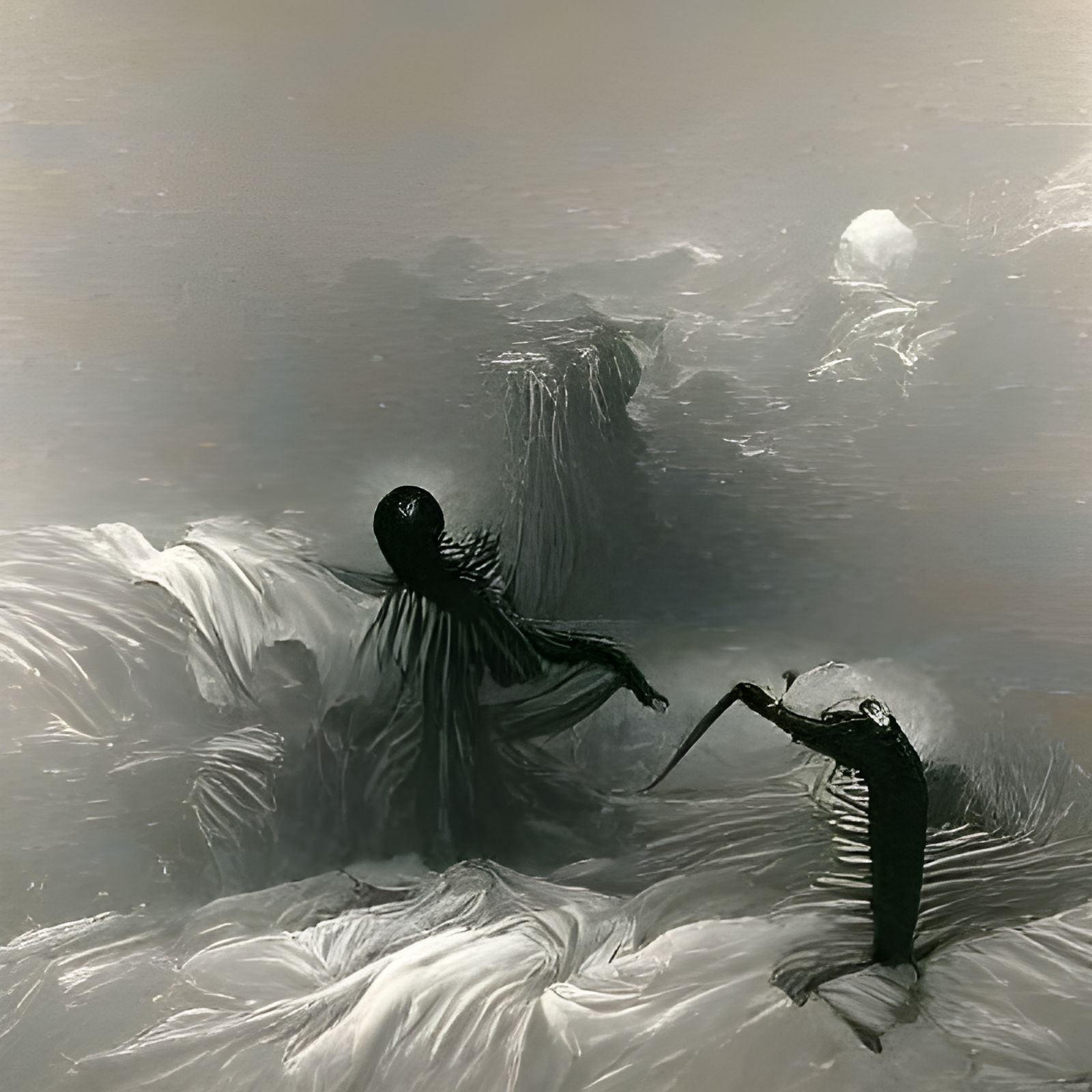 Horrifying Limbo Scene in Gothic Horror Style