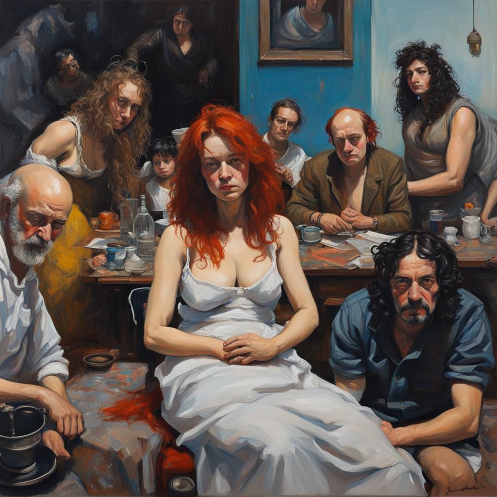 Influencers: Oil Painting in Pre-Raphaelite Style