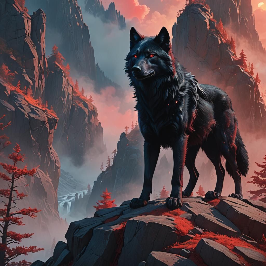 Black Wolf Magic: Digital Matte Painting