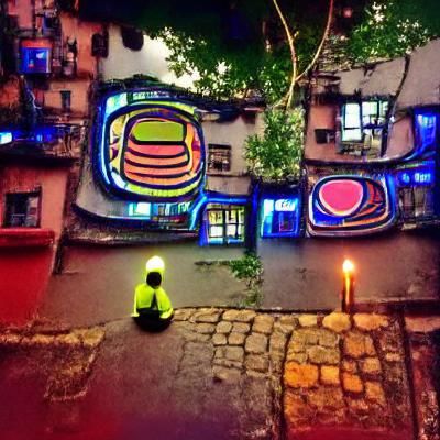 Glowing Neon Hundertwasser World