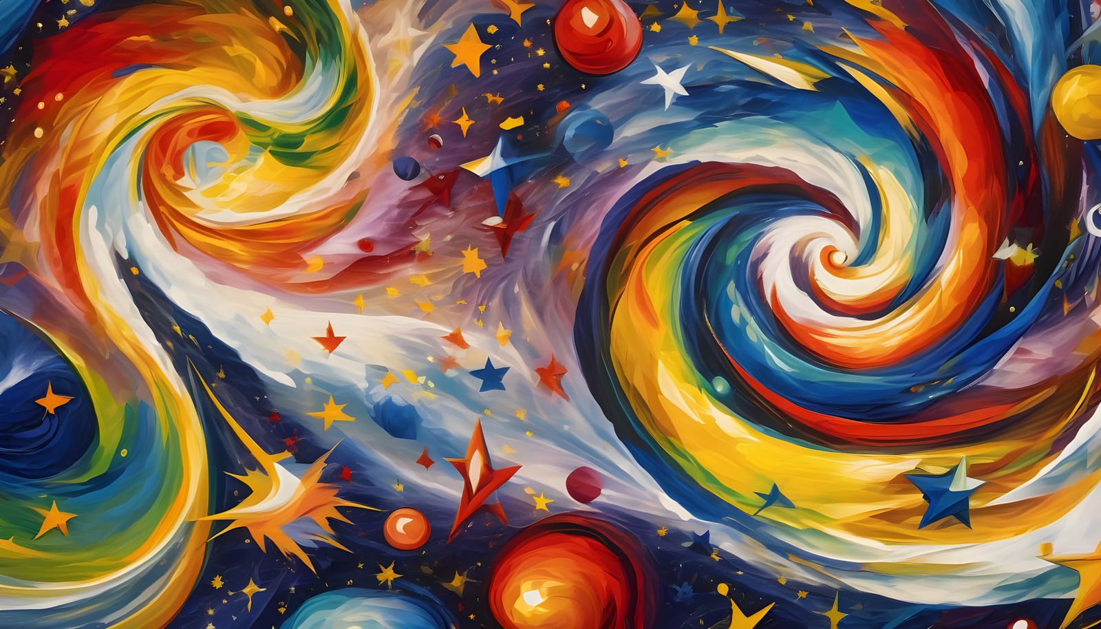 Vast Swirling Vortex Maelstroms in Opalescent Colors