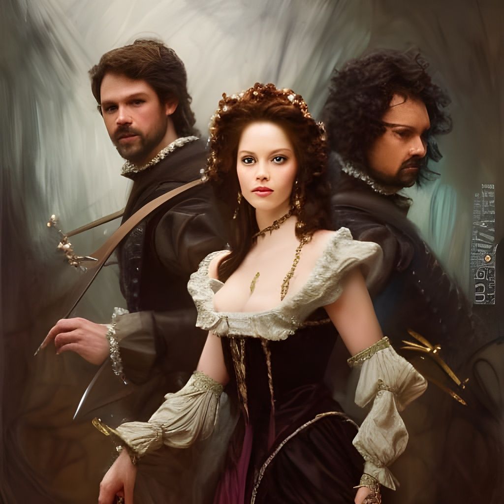 D'Artagnan, Constance and Porthos
