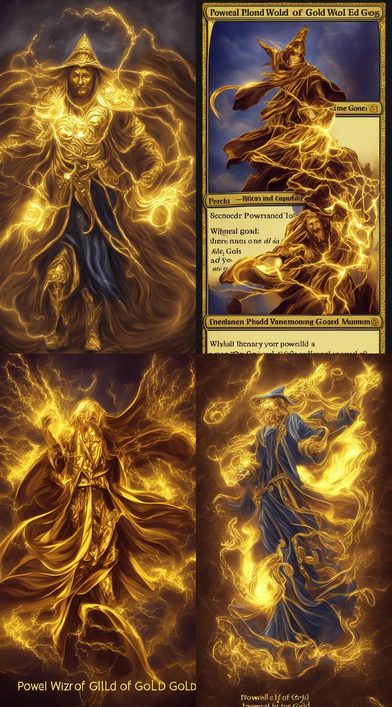 Golden Wizard of Power: Digital Art