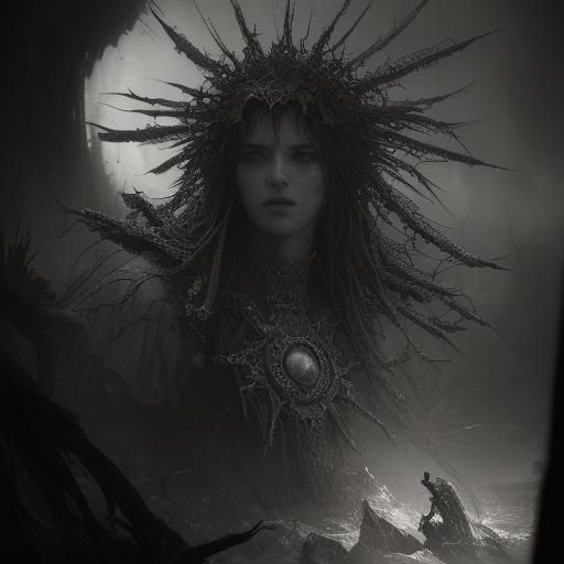 Rhadamanthus, Judge of the Dead in Hyperrealistic Style