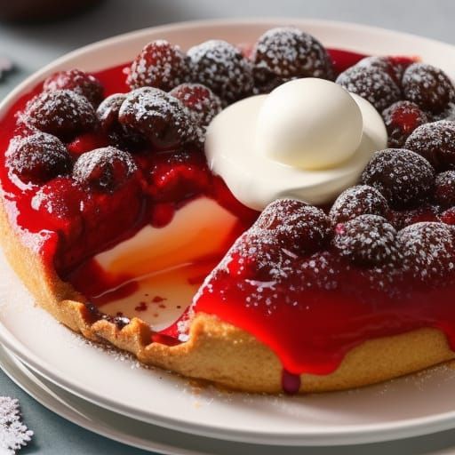 Traditional Christmas Pudding, Gourmet Food Photography