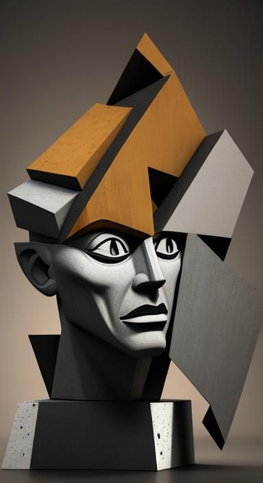 Cubist Concrete Art in Picasso Style, 8K