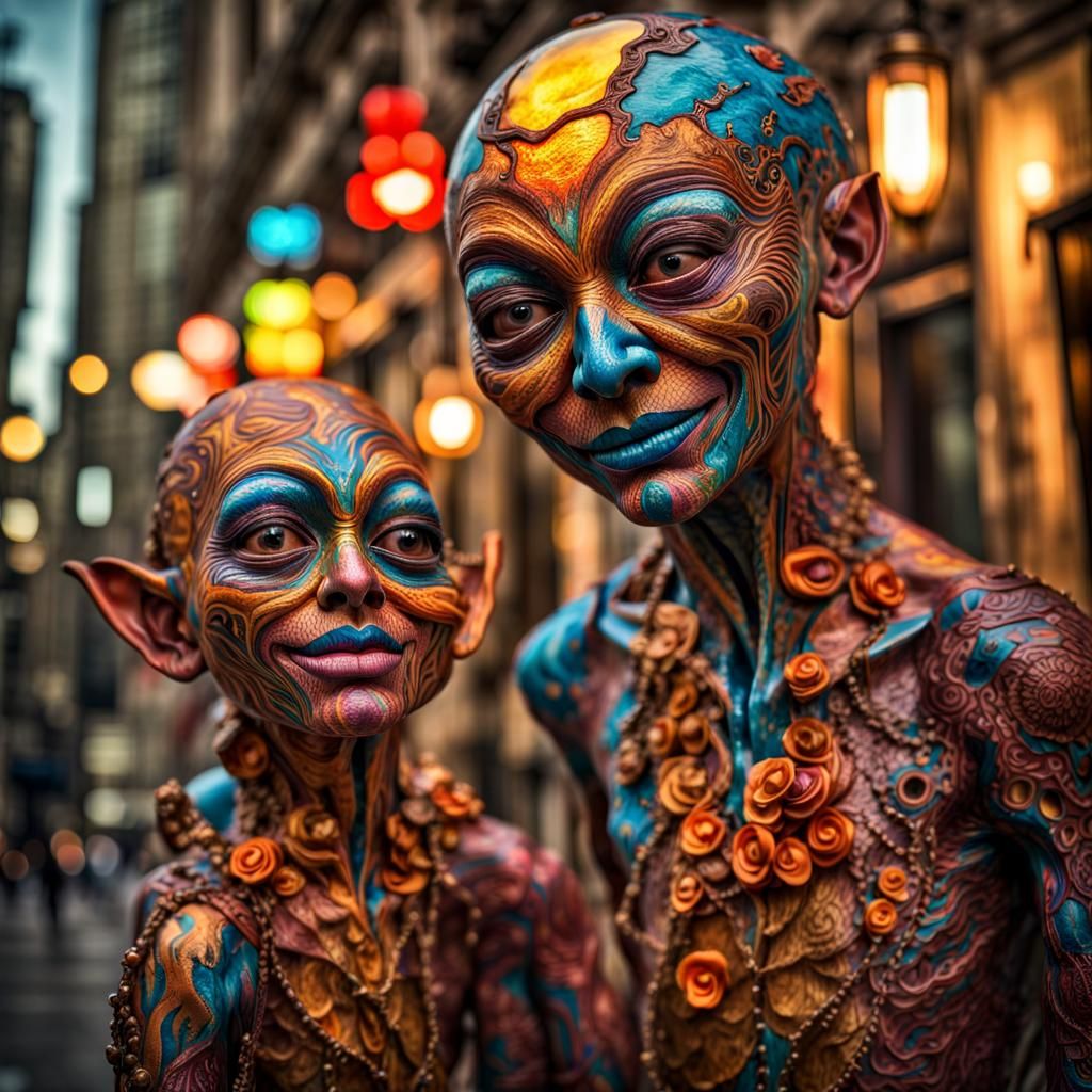 Beautiful Aliens in Exotic Fashion: Hyperrealistic Art