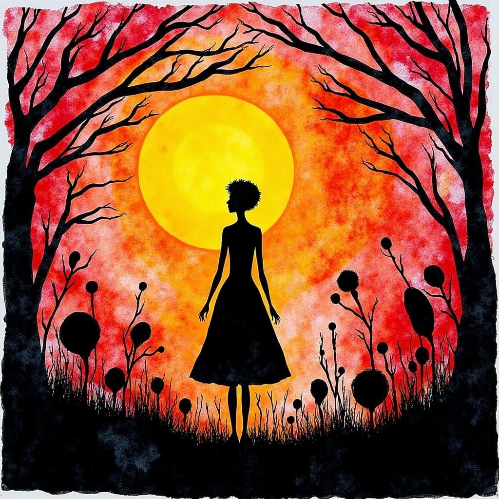 Sunrise Glade Layered Gelli Print Masterpiece