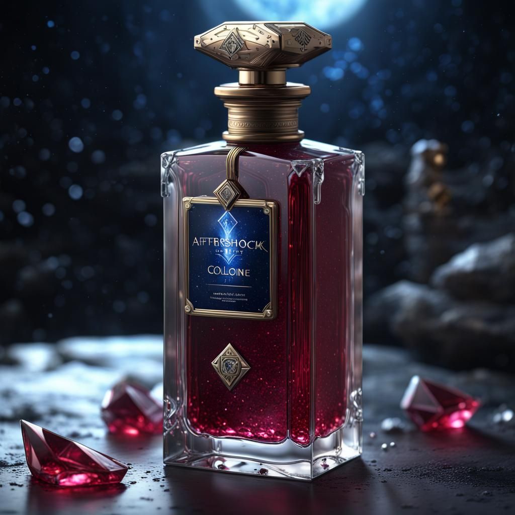 Aftershock Cologne Bottle in Dark Fantasy Style