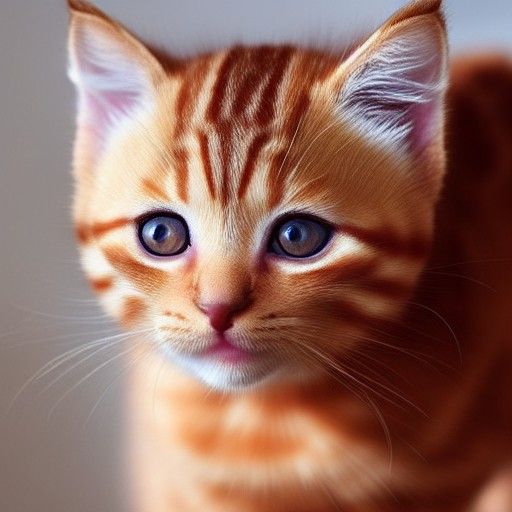 Ginger Kitten with Amber Eyes, Studio Ghibli Style
