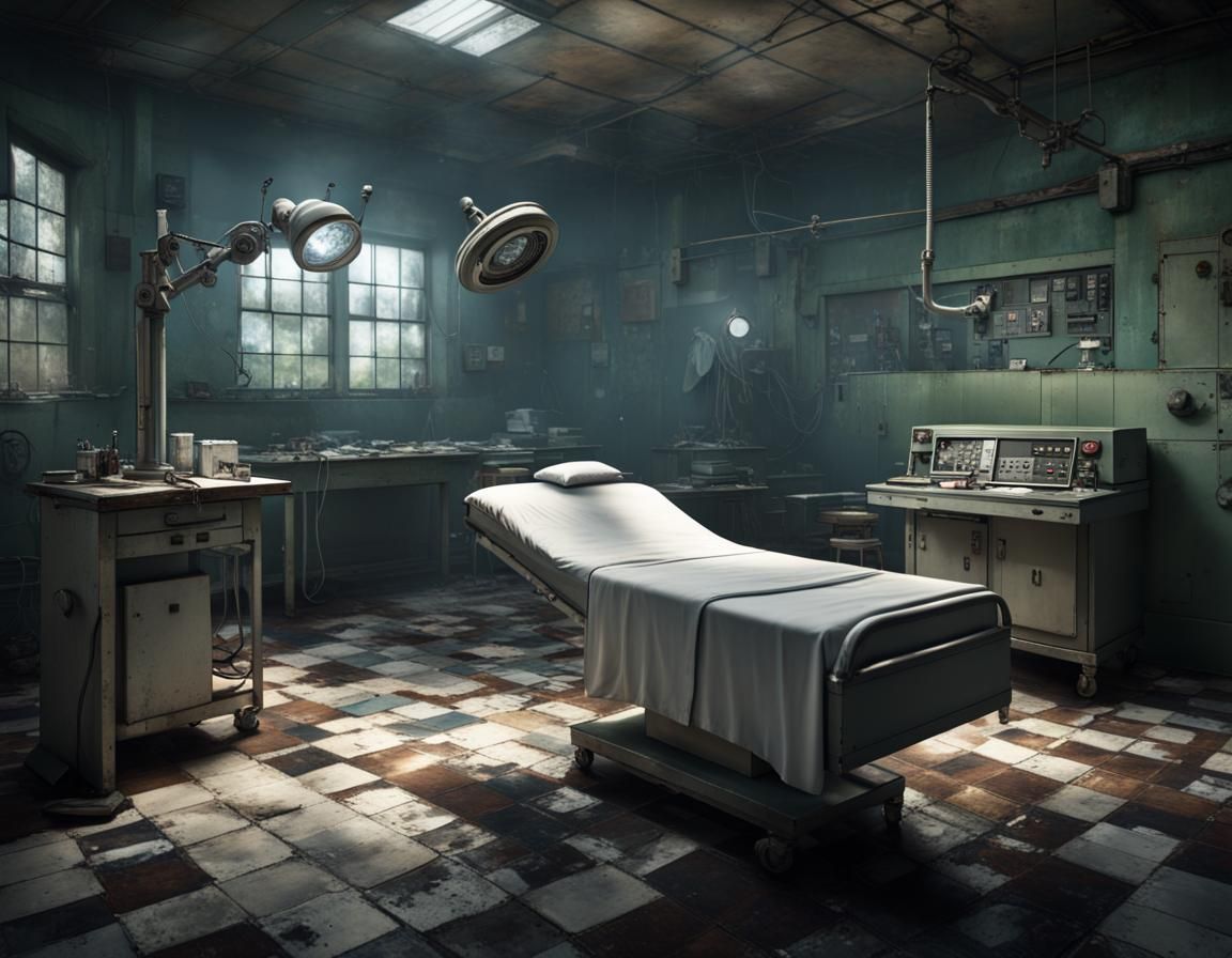 Decaying Emergency Room in Lost Place