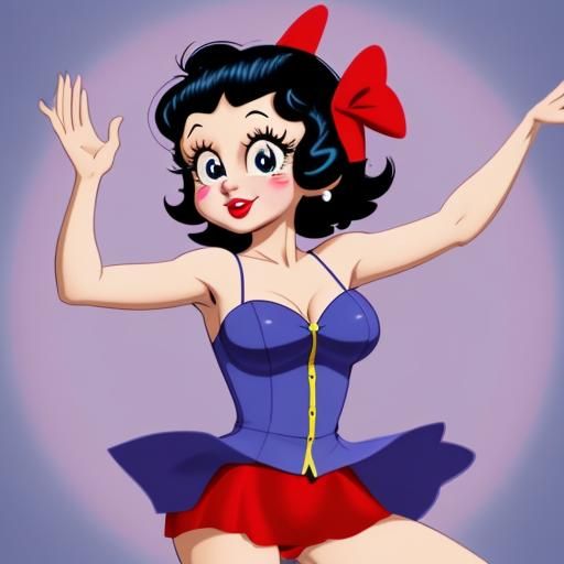 Betty Boop Jazz Dancing in Fleischer Style