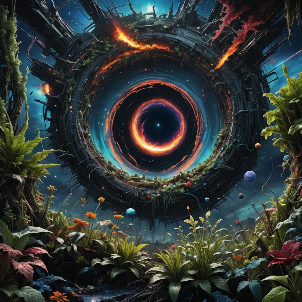 Cosmic Horror: Black Hole Devouring Spaceships