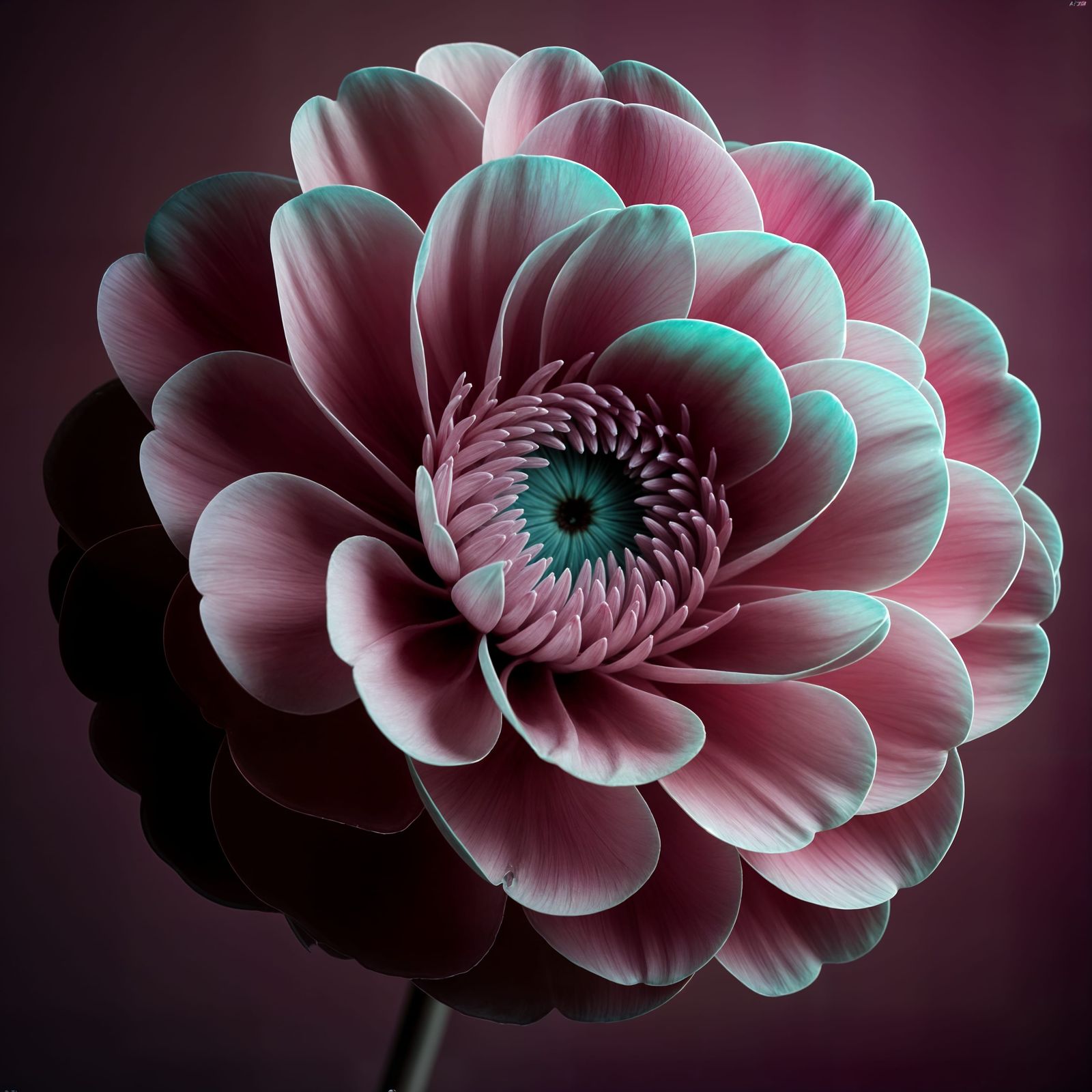 Macro Photo of Flower with Pink and Wine Petals