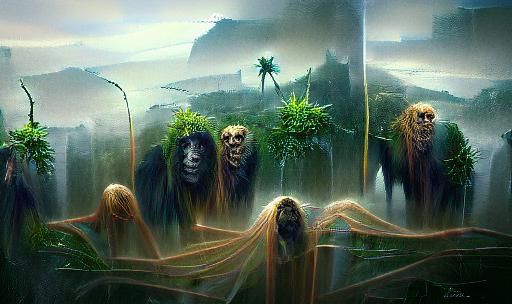 Sinister Jungle Strands in Fantasy Art Style