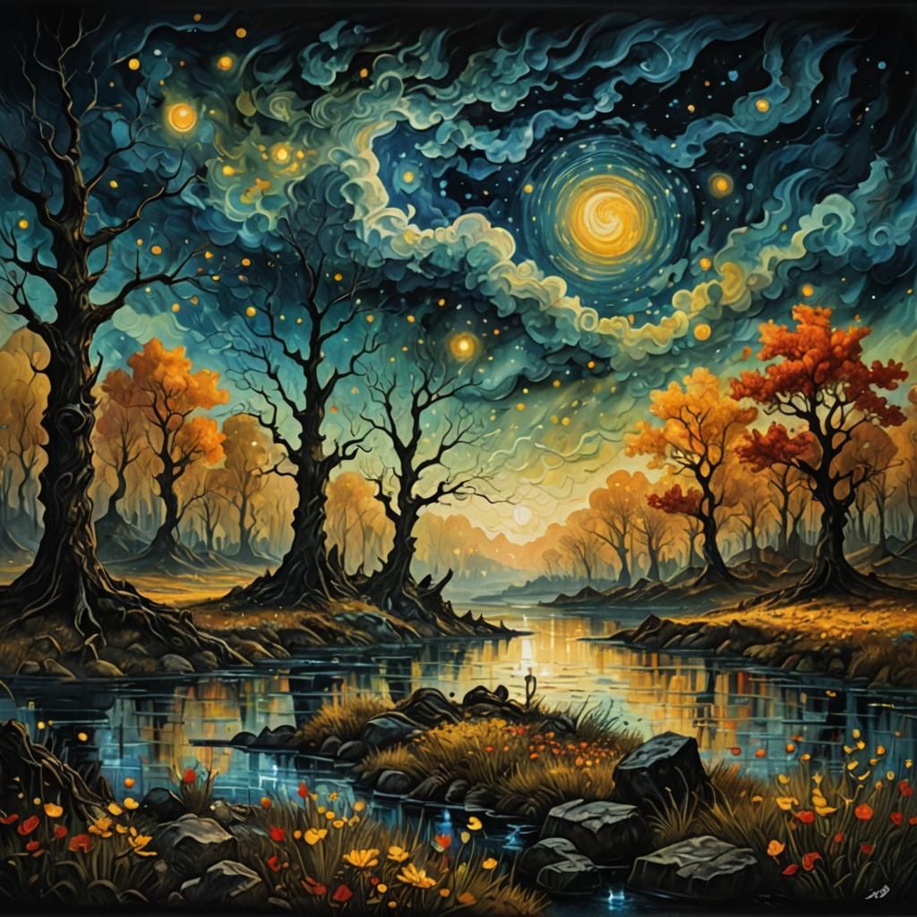 Mystical Dreamscape in Renaissance Style