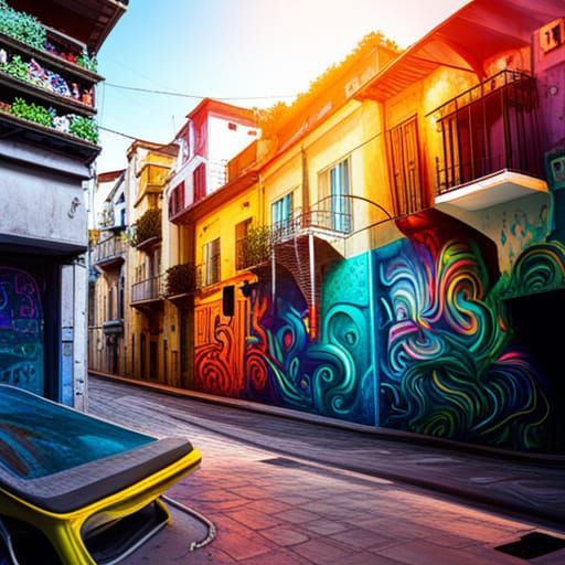 Colorful Graffiti Art of Amalfi Coast