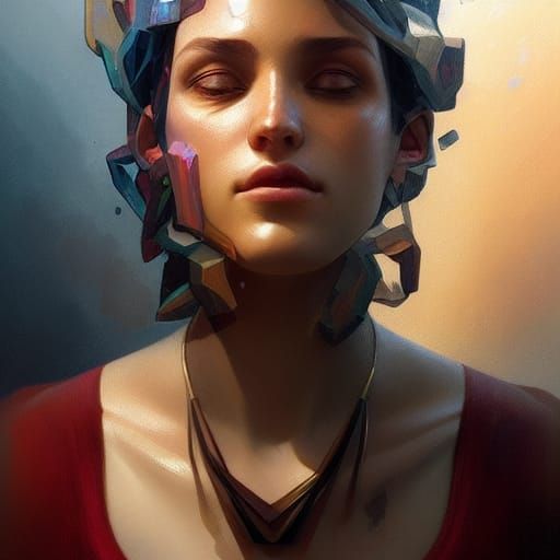 Detailed Hebrew Portrait in Art Nouveau Style