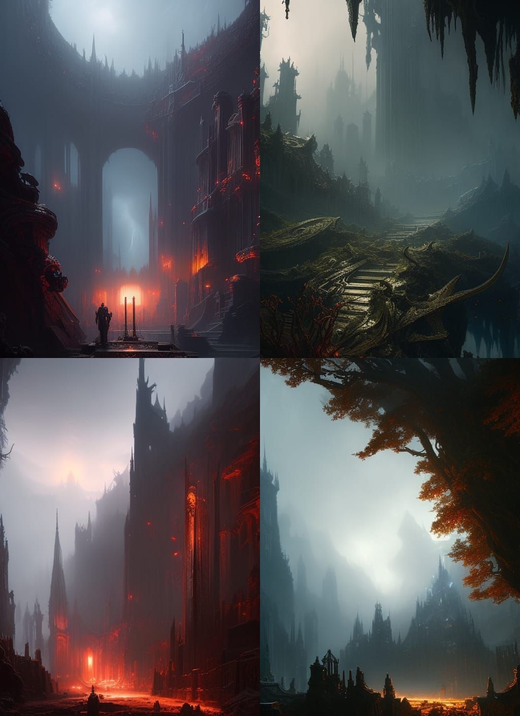 Tentacled Gate: Dark Fantasy Concept Art