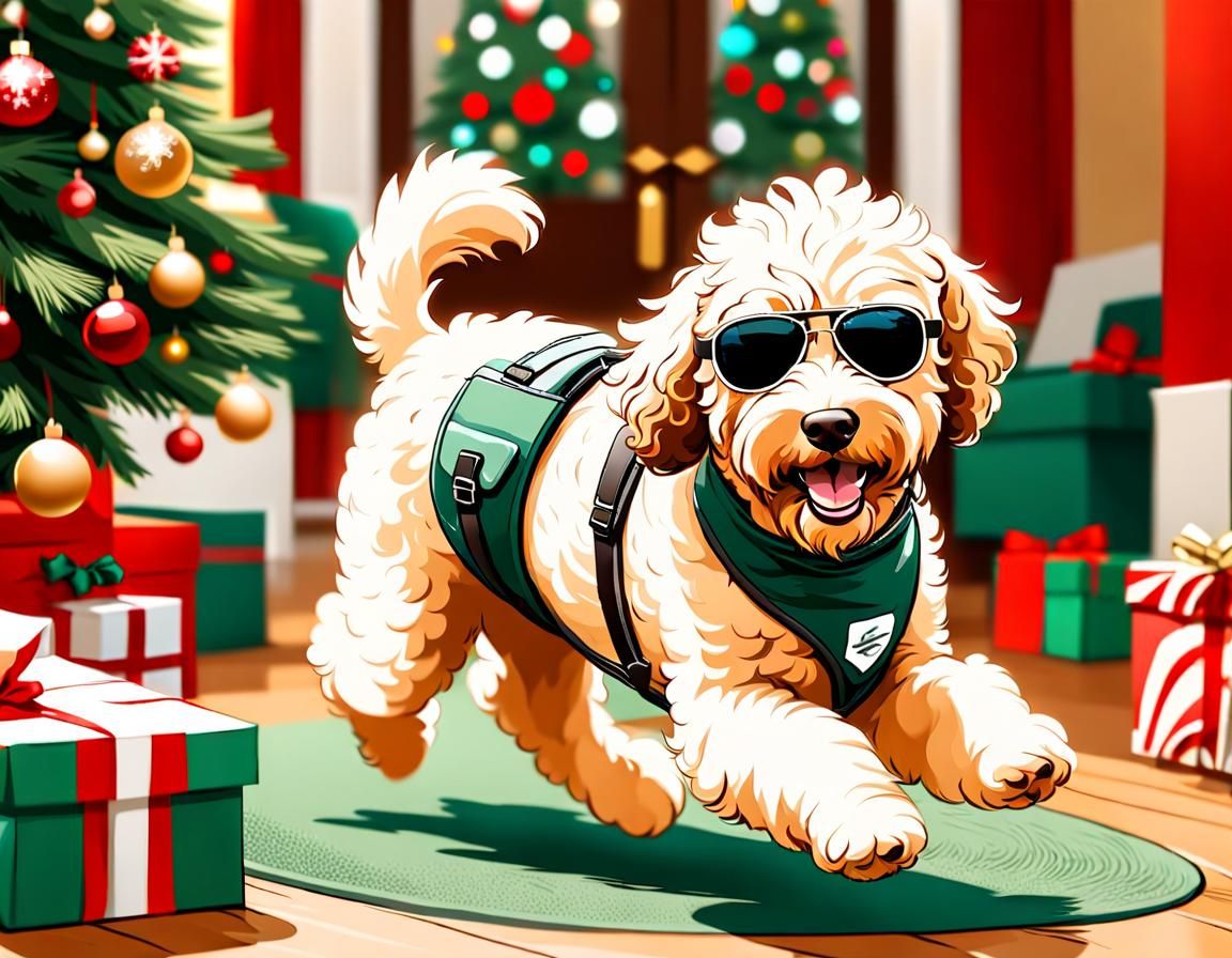 Labradoodle Havoc in Chibi Style