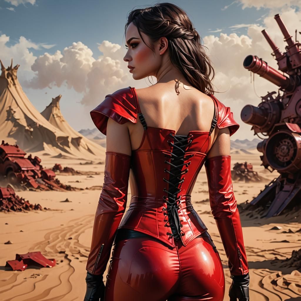 Beautiful Woman in Red: A Stunning Portrait