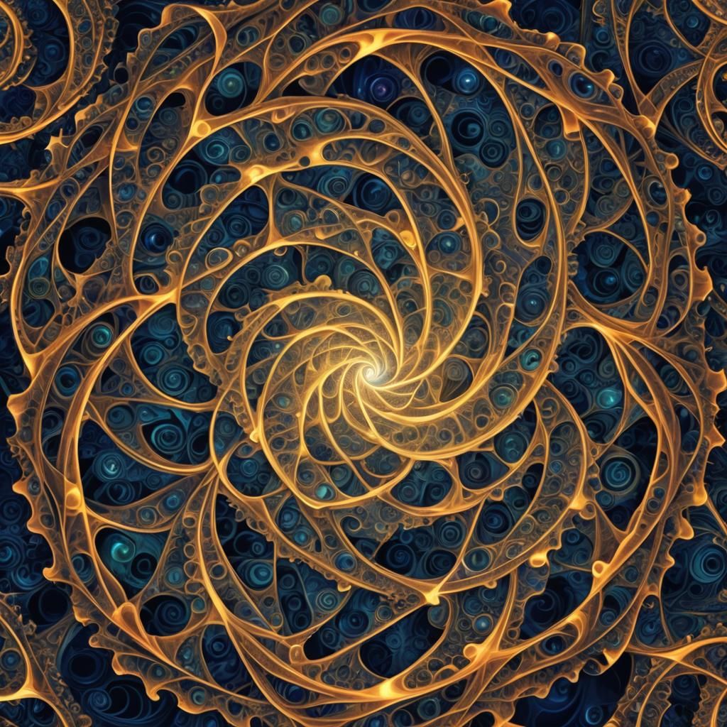 Glowing Fractal Art in Psychedelic Colors