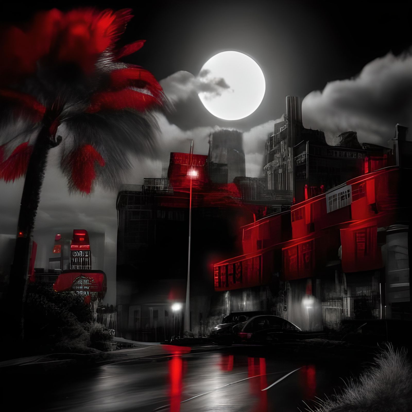 Monochrome Abstract Design in Black and White