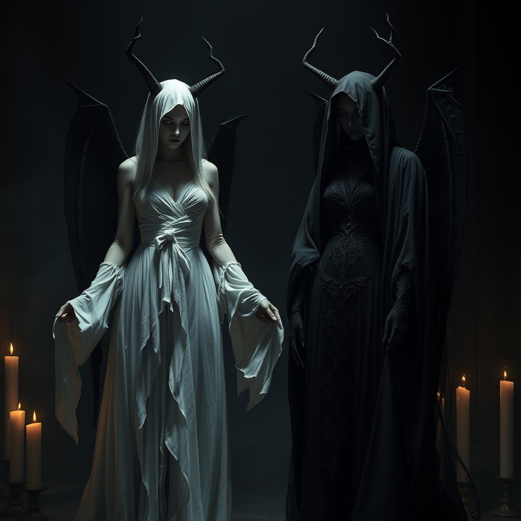 Mysterious Duality in a Haunting Dark Atmosphere