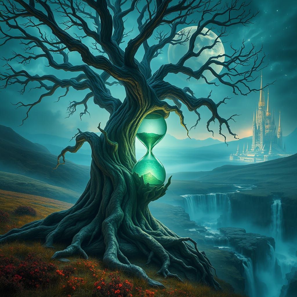 Surreal Mystical Realm Transcends Time and Mortality