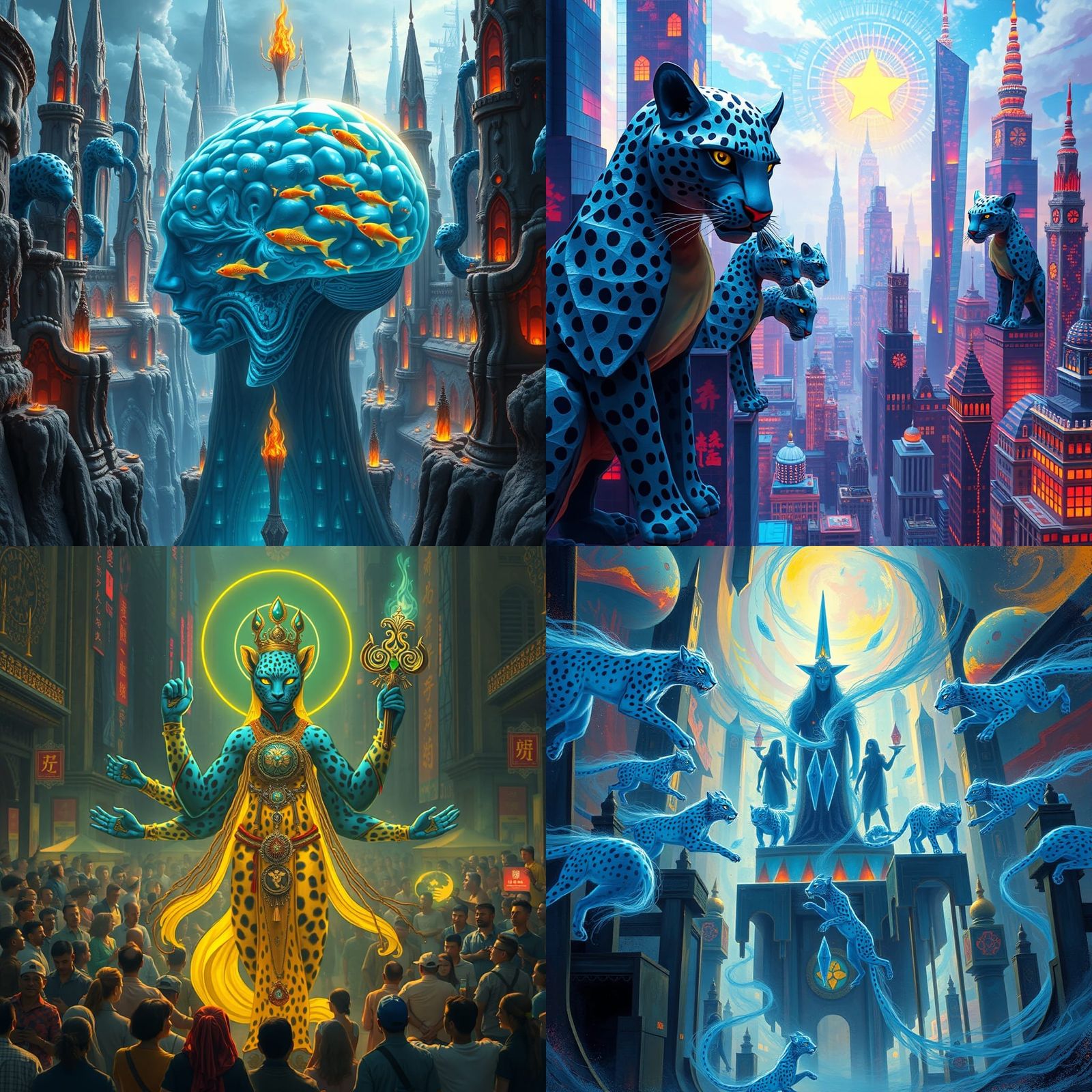 City of Blue Leopard Gods: A Celestial Shaman Dream