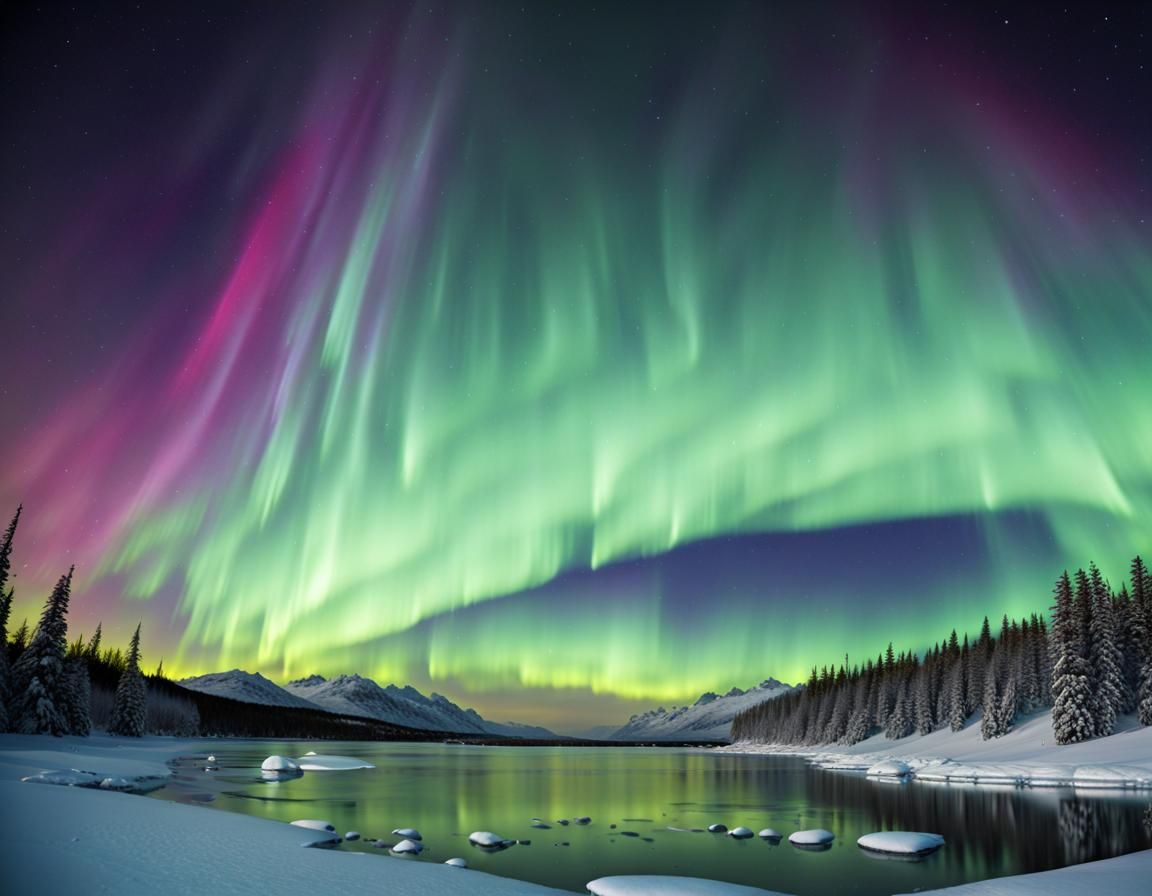 Aurora Borealis: Dancing Northern Lights Display