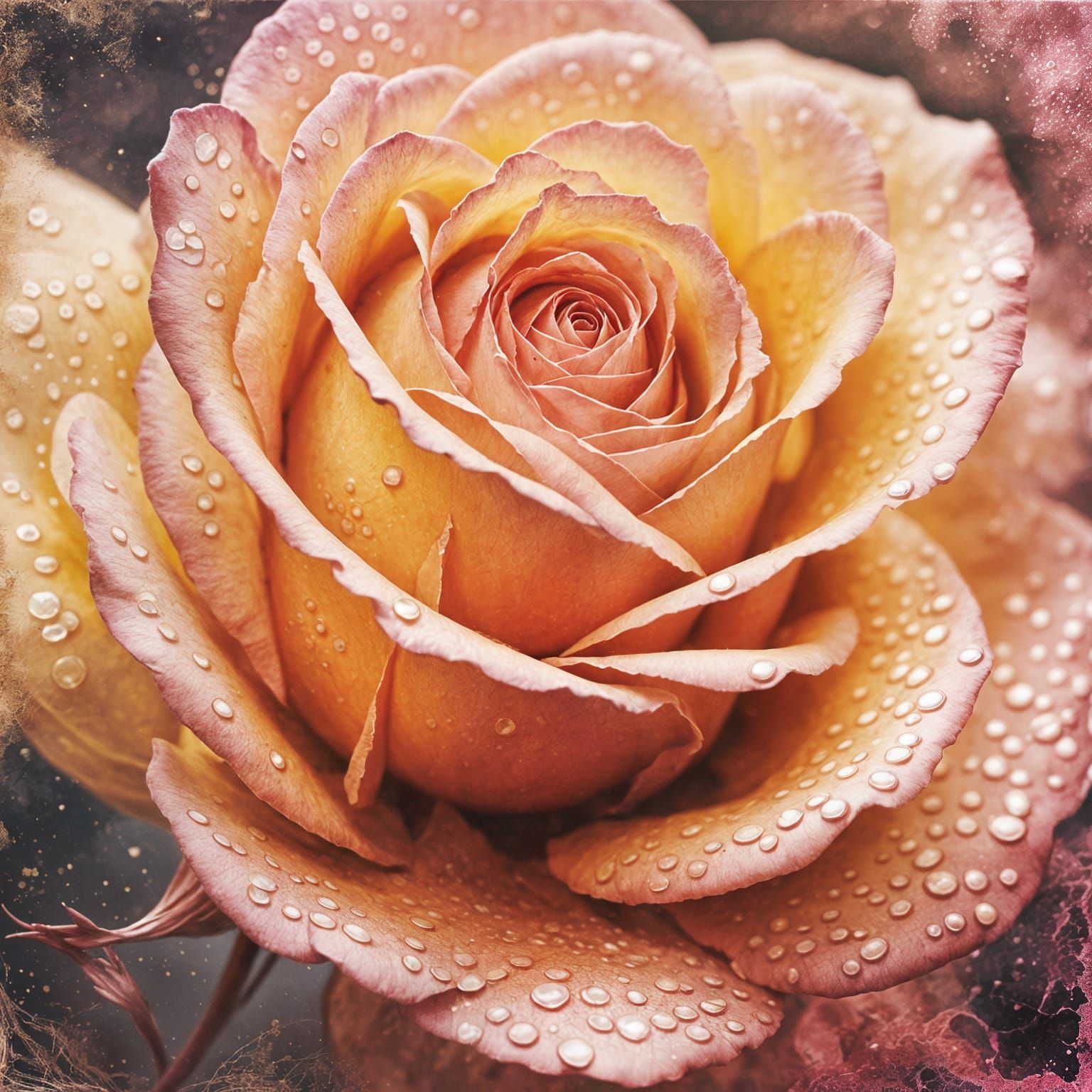 Mystical Rose in Gum Bichromate Photographic Art