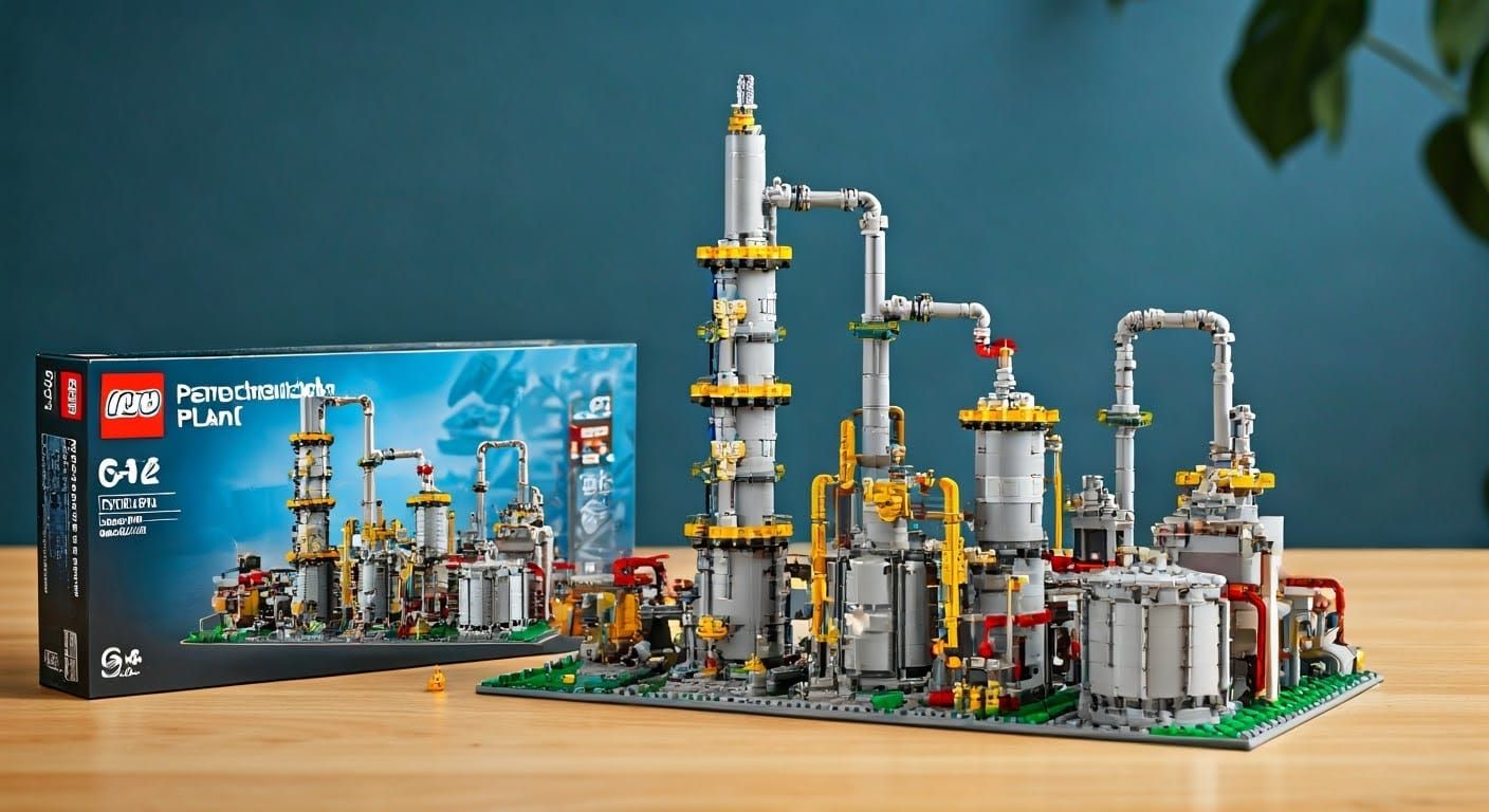 Lego Petrochemical Plant Model with Original Box