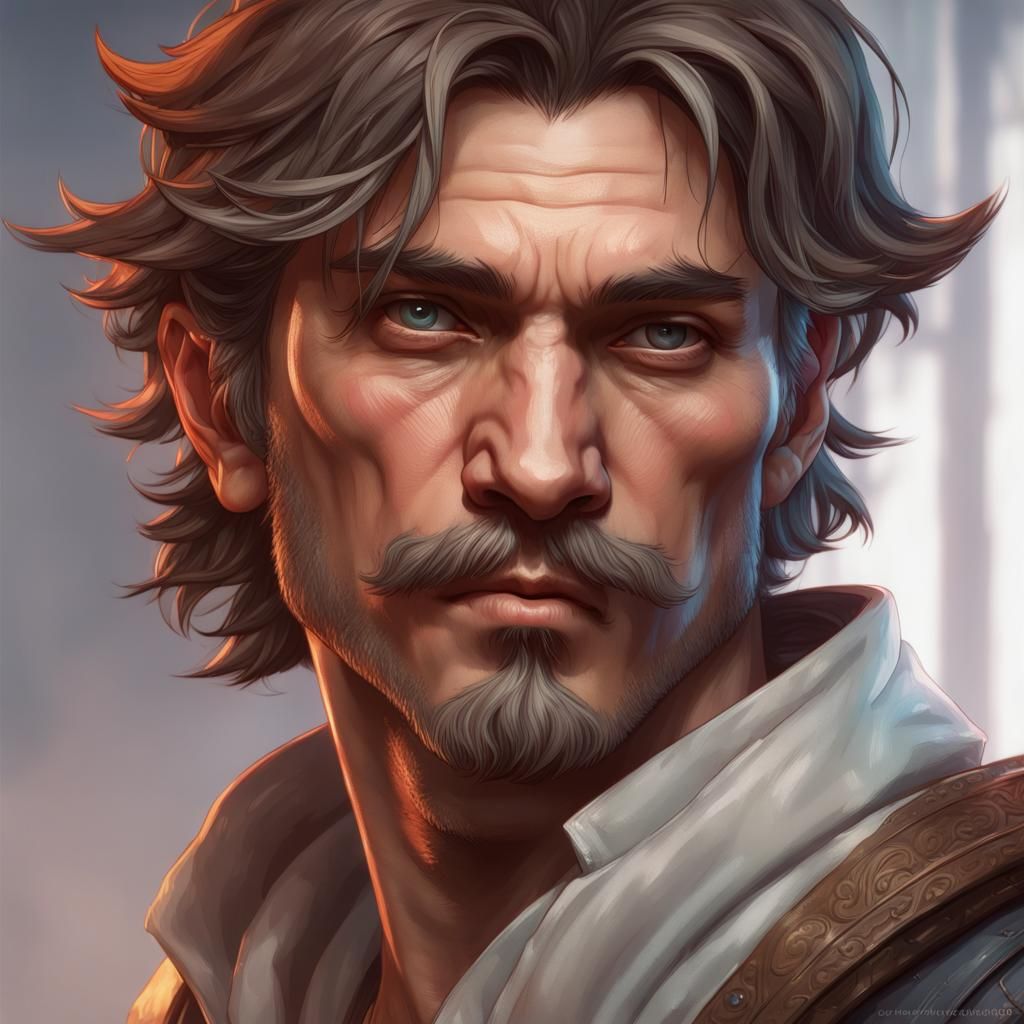 Arthur Morgan Portrait in Digital Art Style