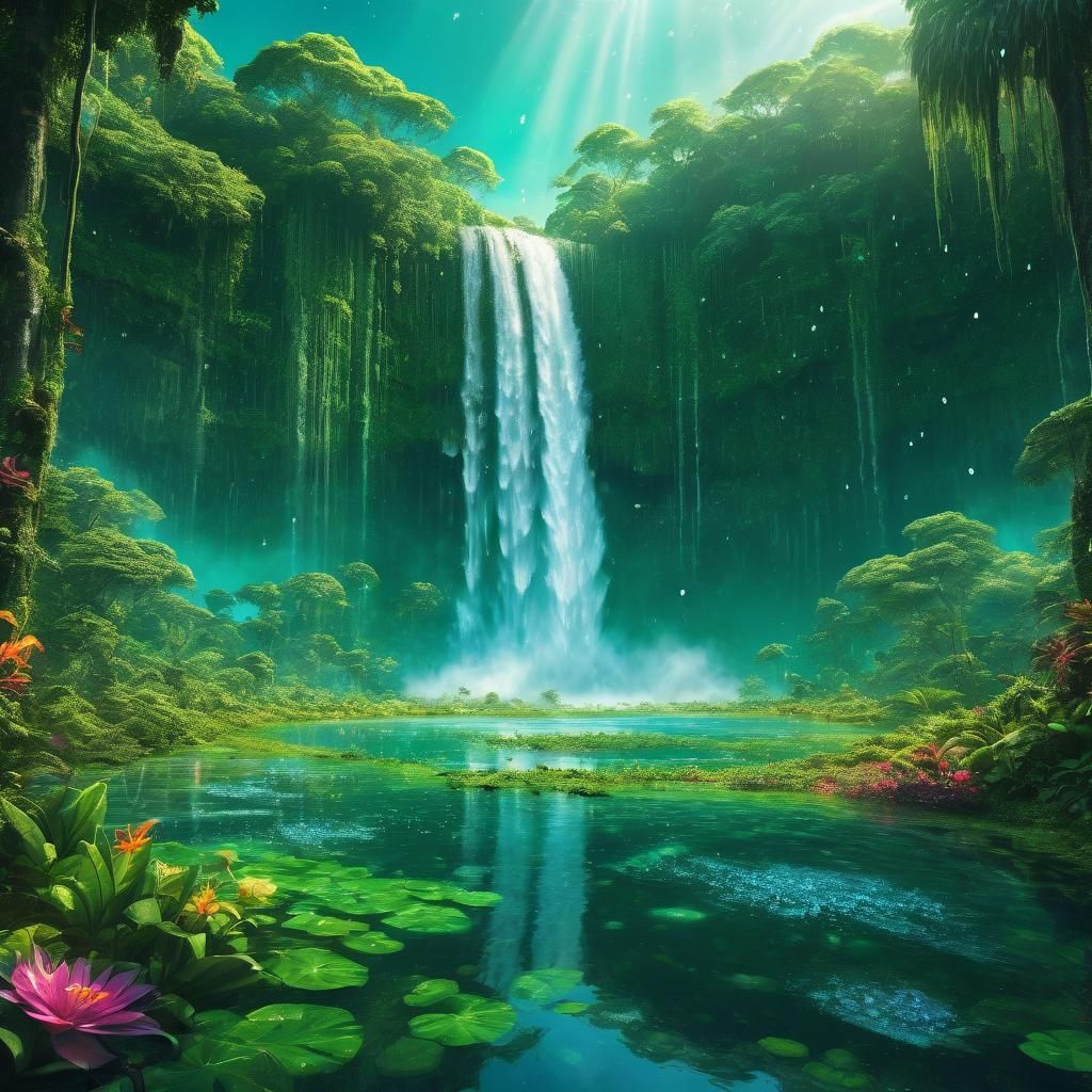 Astrally Illuminated Amazonian Oasis