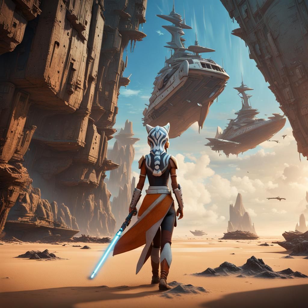 Ahsoka Tano on a Star Wars Planet