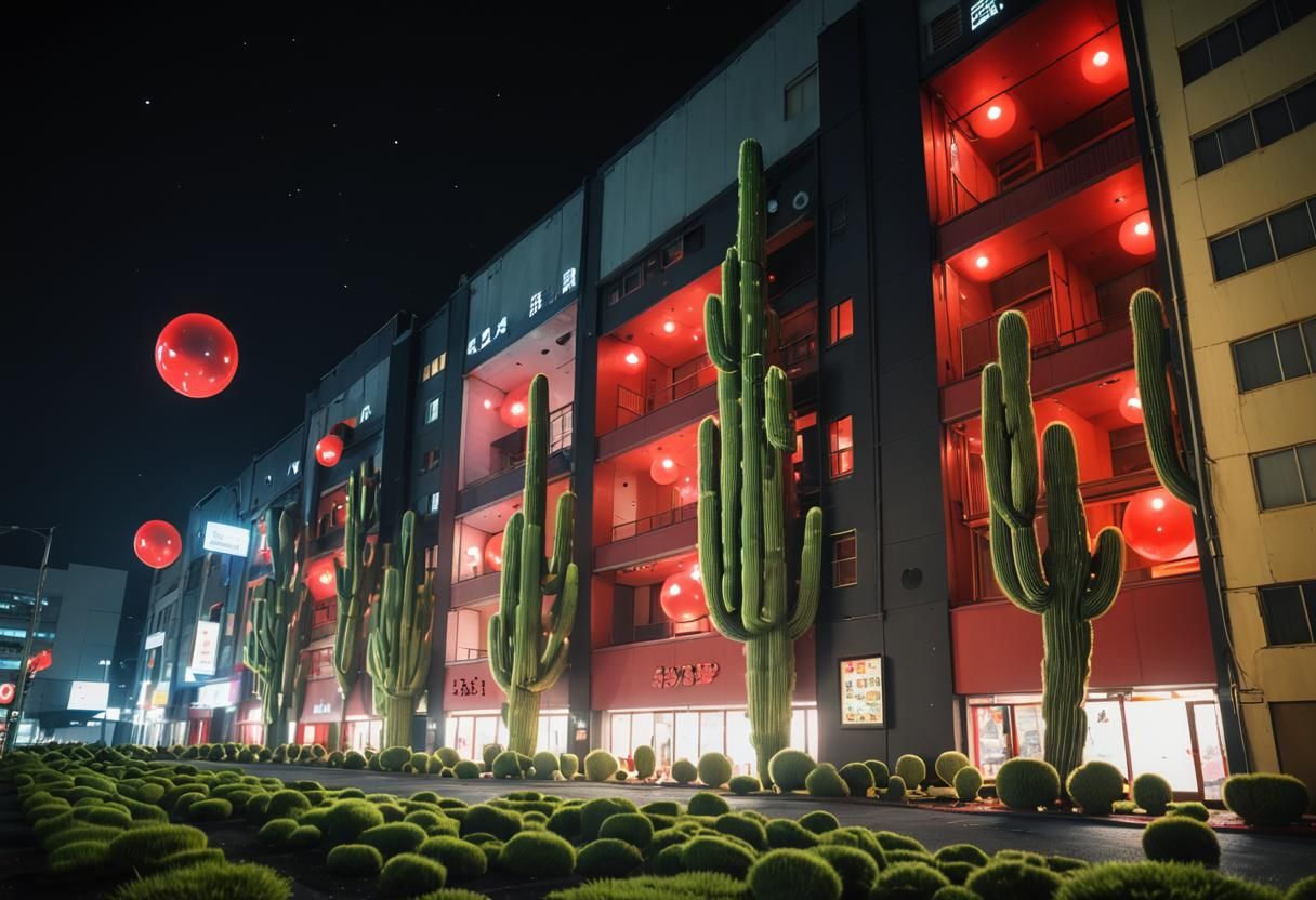 Dreamcore Japanese Arcade Buildings at Night