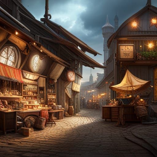 Anamorphic Squirrel in a nut market