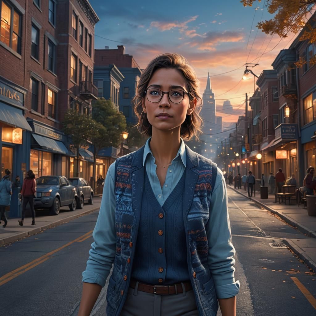 Yvette Rosenburg's Evening Walk: Digital Matte Painting