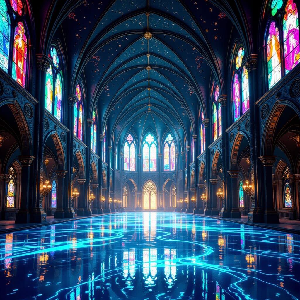 Living Symbiote Cathedral in Surreal Digital Matte Painting ...