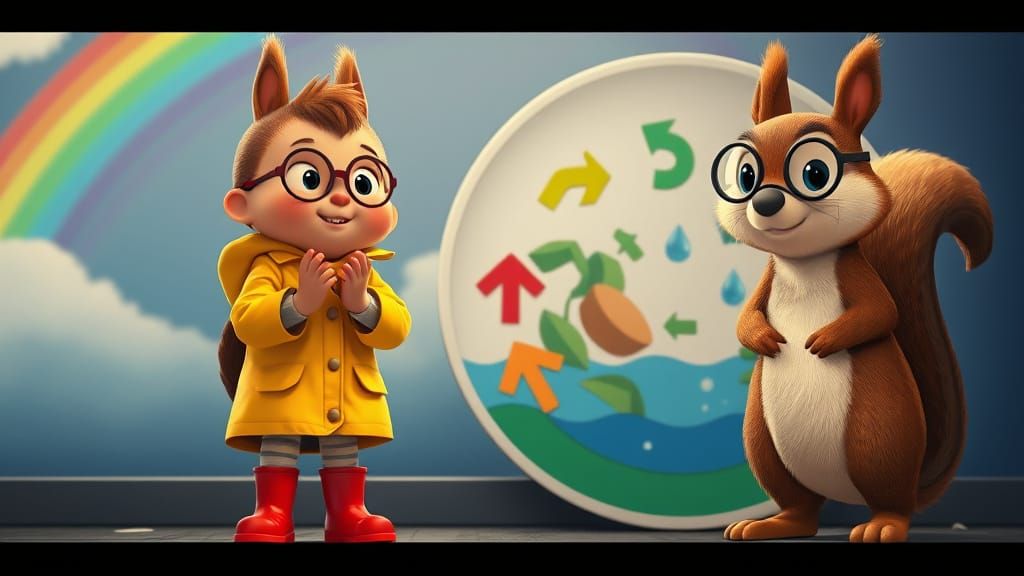 Child Explorer and Professor Nutty Learn the Water Cycle