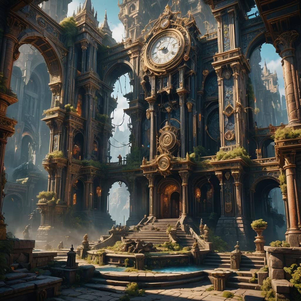 Time Stands Still: Detailed Fantasy Concept Art