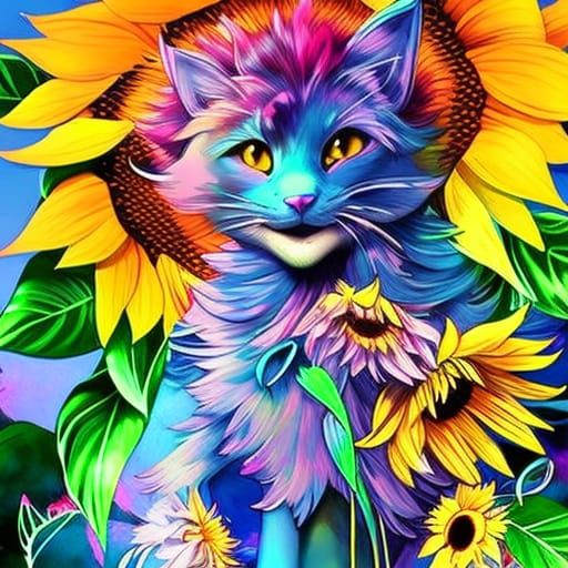 Sunflower Cat