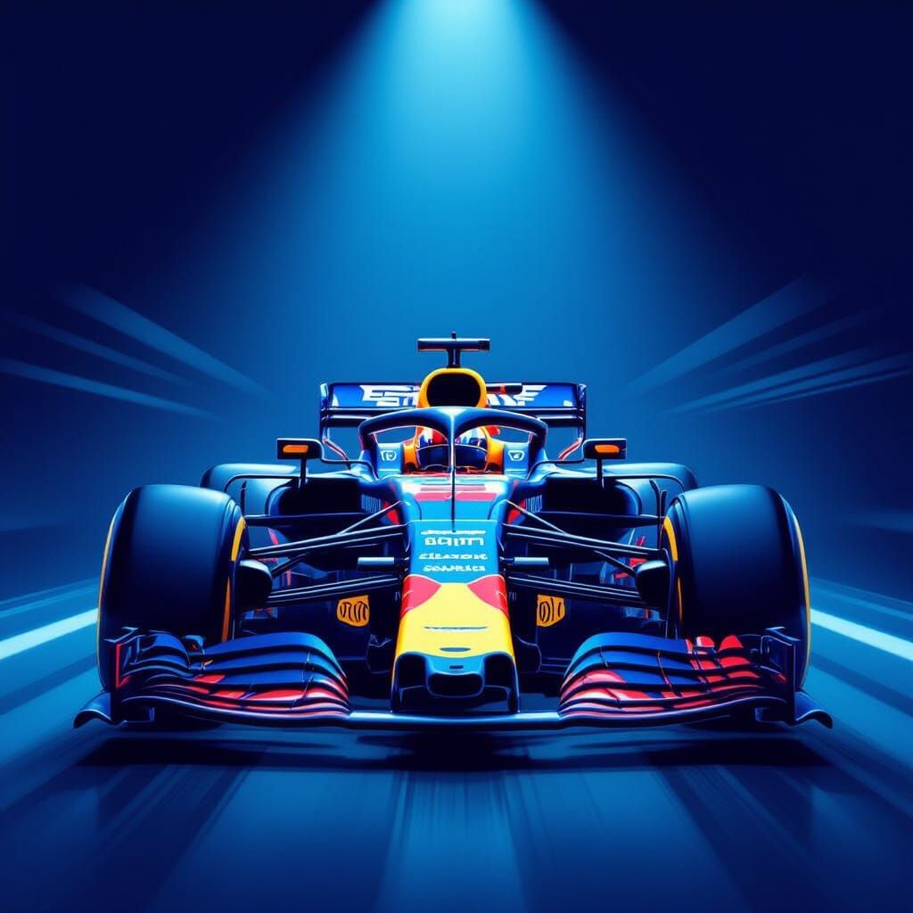 Formula 1 Car Front Wing Profile Pic in Graphic Art Style