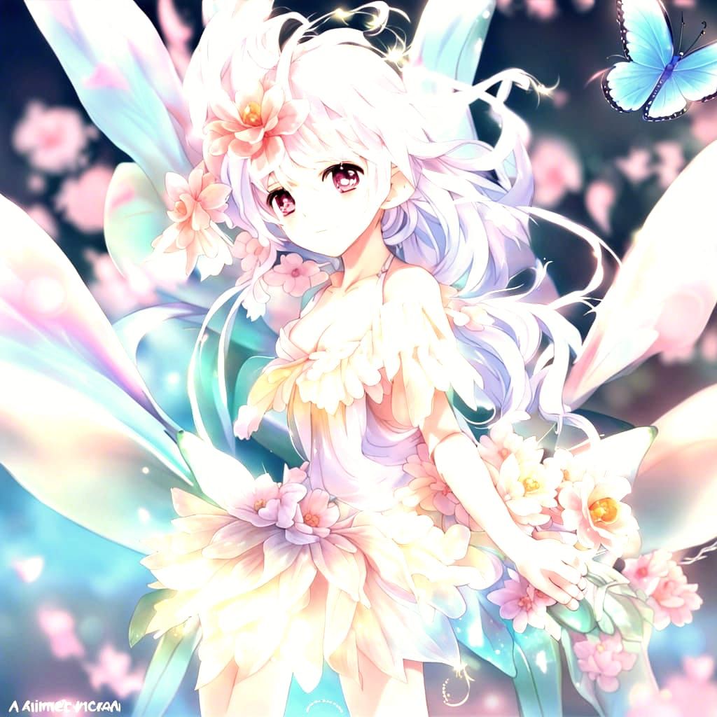 Floral Fairy in Anime Style