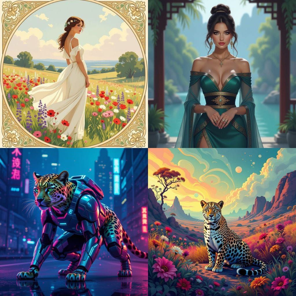 Surreal Leopard Fusion: Abstract Digital Art