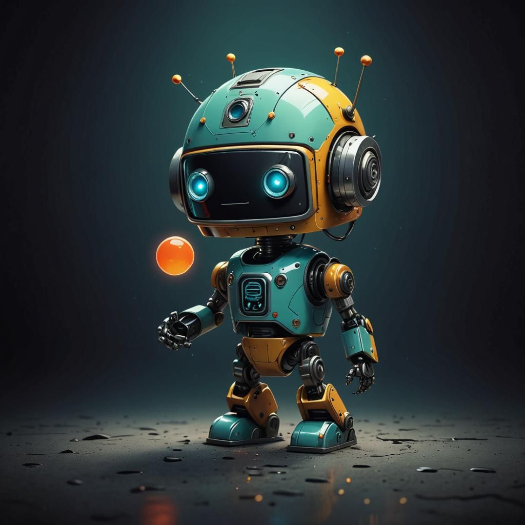 Charming Robot in Analogous Colors