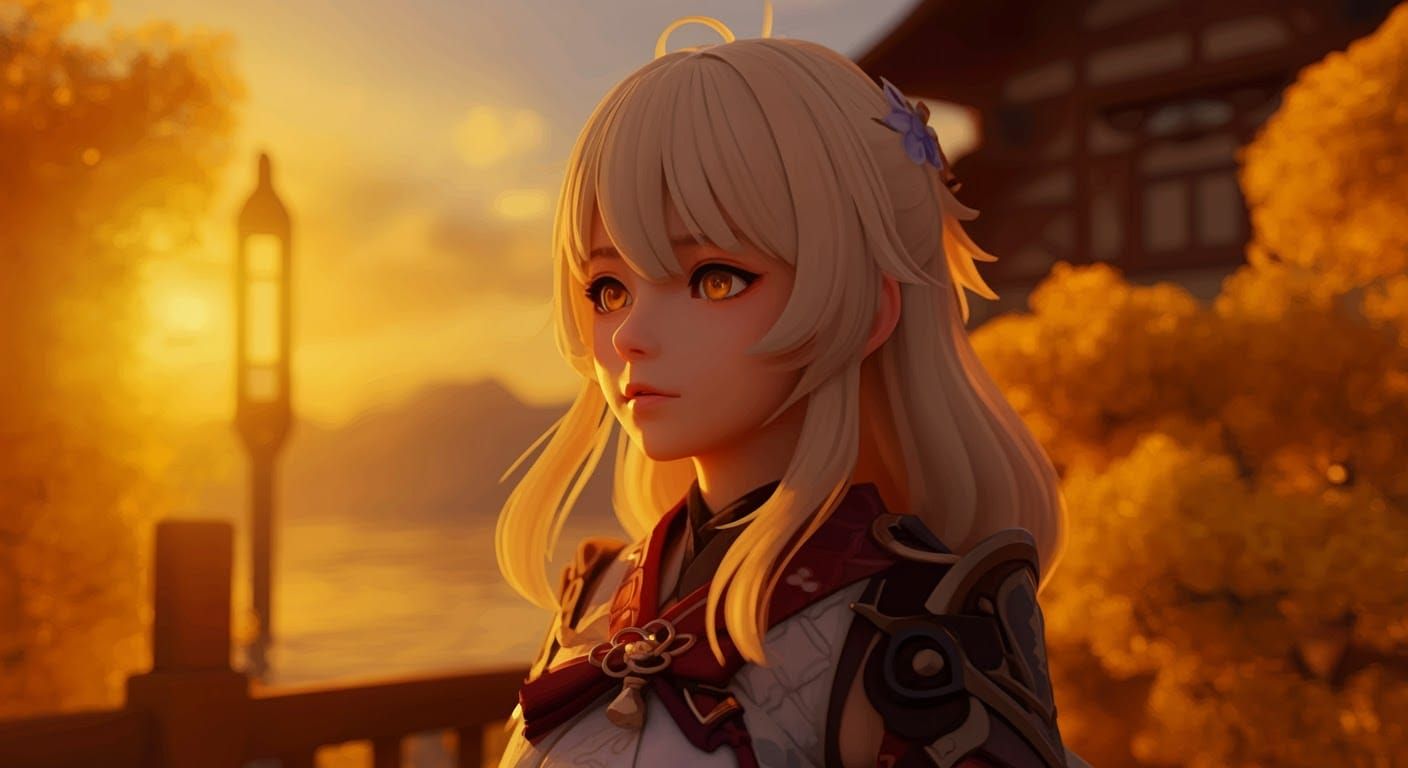 Detailed Anime Portrait in 3D Style